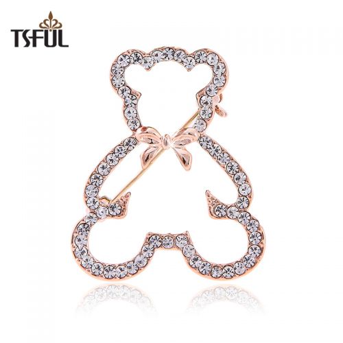 Broche femme TSFUL en Alliage argent et plaqué or - Ref 1172127