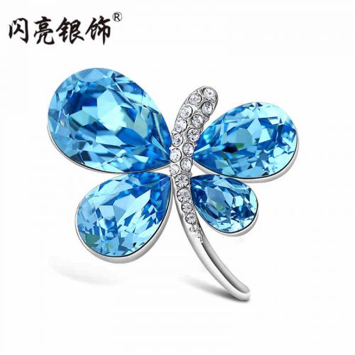 Broche femme en Alliage argent et plaqué or - Ref 1172128