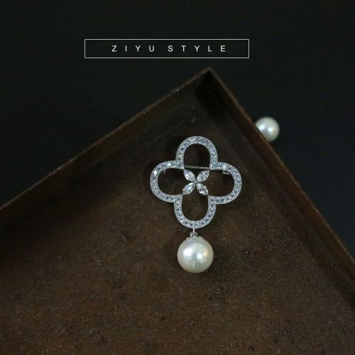 Broche femme en Alliage argent et plaqué or - Ref 1172130