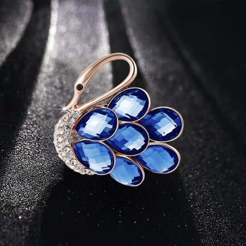 Broche femme MESSIAH en Alliage argent et plaqué or - Ref 1172134