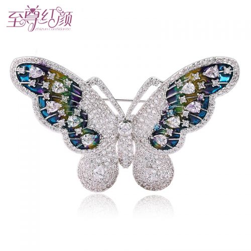 Broche femme en Alliage argent et plaqué or - Ref 1172150