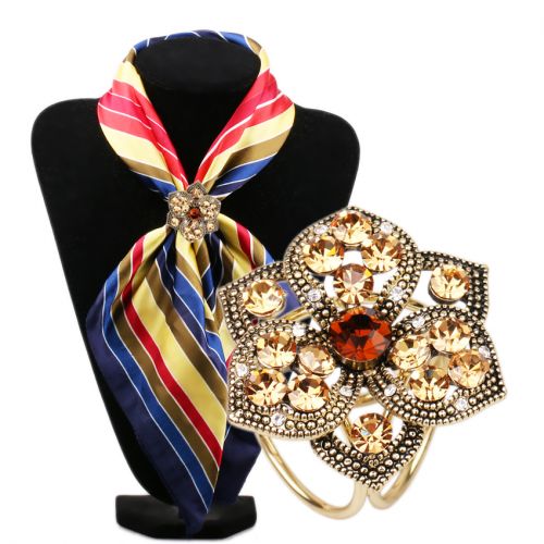 Broche femme en Alliage argent et plaqué or - Ref 1172177