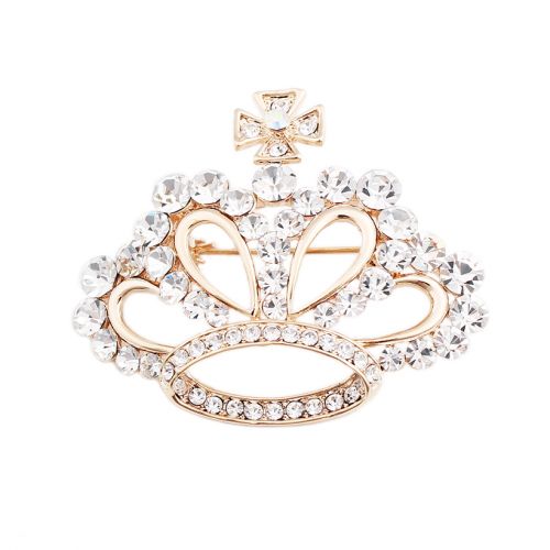 Broche femme en Alliage argent et plaqué or - Ref 1172179