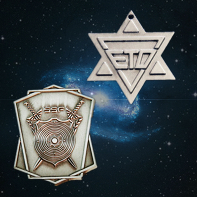 Broche ETO en Alliage argent et plaqué or - Ref 1172185