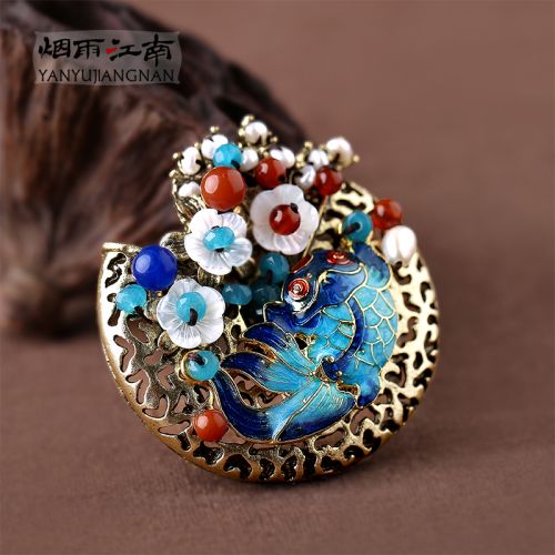 Broche femme en Alliage argent et plaqué or - Ref 1172229