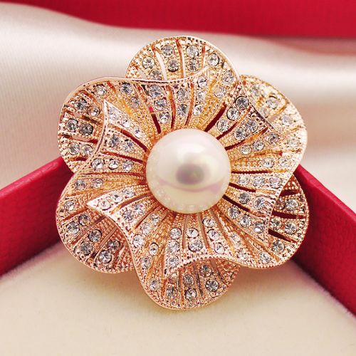 Broche femme en Alliage argent et plaqué or - Ref 1172242