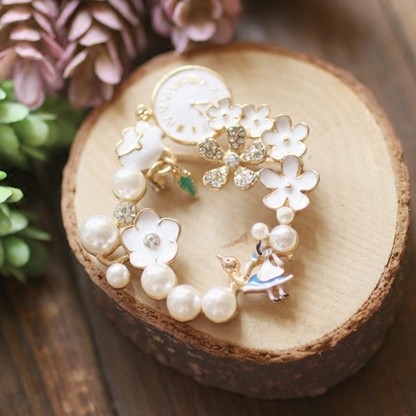 Broche femme en Alliage argent et plaqué or - Ref 1172314