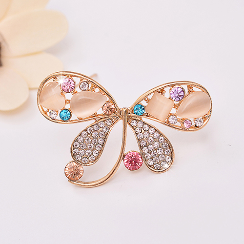 Broche femme en Alliage argent et plaqué or - Ref 1172550