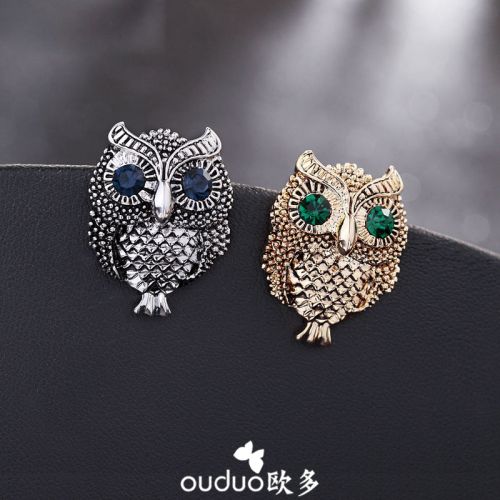 Broche Lovers en Alliage argent et plaqué or - Ref 1172631