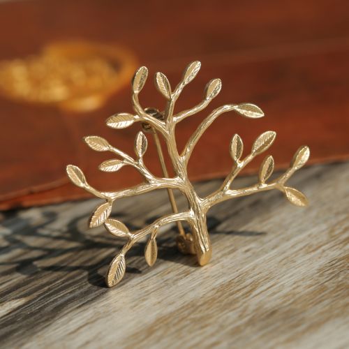 Broche Lovers en Alliage argent et plaqué or - Ref 1172689