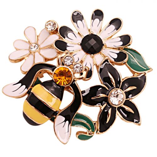 Broche femme en Alliage argent et plaqué or - Ref 1172785