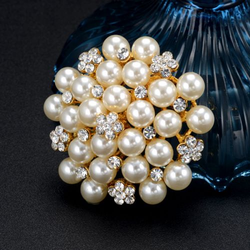 Broche femme en Alliage argent et plaqué or - Ref 1172834