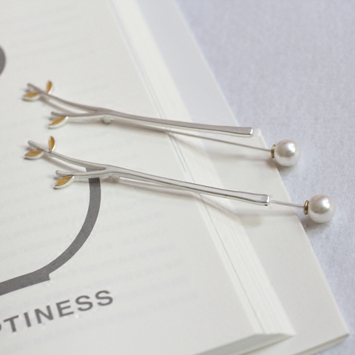 Broche femme en Alliage argent et plaqué or - Ref 1172842