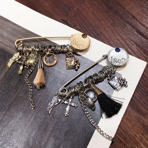 Broche femme en Alliage argent et plaqué or - Ref 1172873