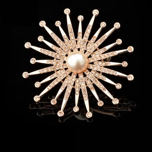 Broche femme en Alliage argent et plaqué or - Ref 1172890