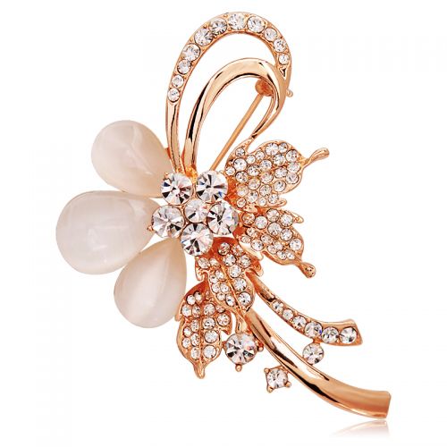 Broche femme en Alliage argent et plaqué or - Ref 1172971