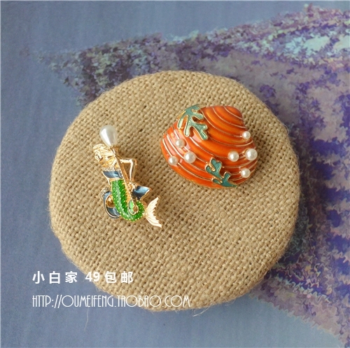 Broche en Alliage argent et plaqué or - Ref 1173087