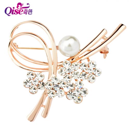 Broche femme en Alliage argent et plaqué or - Ref 1173101