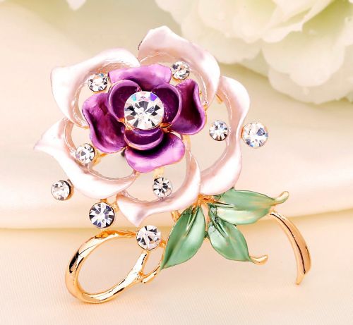 Broche femme en Alliage argent et plaqué or - Ref 1173203