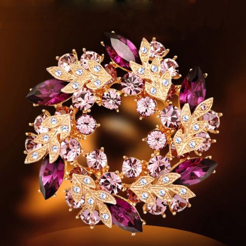 Broche femme en Zircon diamant - Ref 1173229
