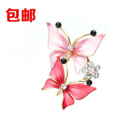 Broche Lovers en Alliage argent et plaqué or - Ref 1173331