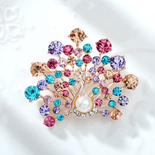 Broche femme en Alliage argent et plaqué or - Ref 1173408