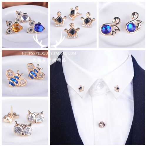Broche Lovers en Alliage argent et plaqué or - Ref 1173535