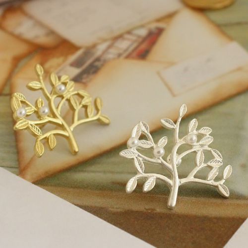 Broche femme en Alliage argent et plaqué or - Ref 1173554