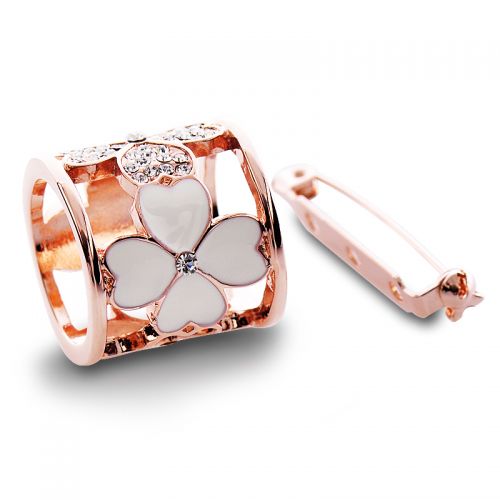 Broche femme en Alliage argent et plaqué or - Ref 1173611