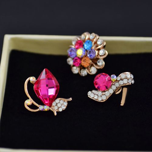 Broche femme en Alliage argent et plaqué or - Ref 1173631