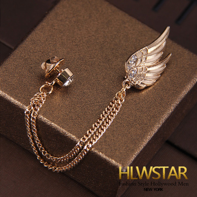 Broche Lovers HLWSTAR en Alliage argent et plaqué or - Ref 1173649