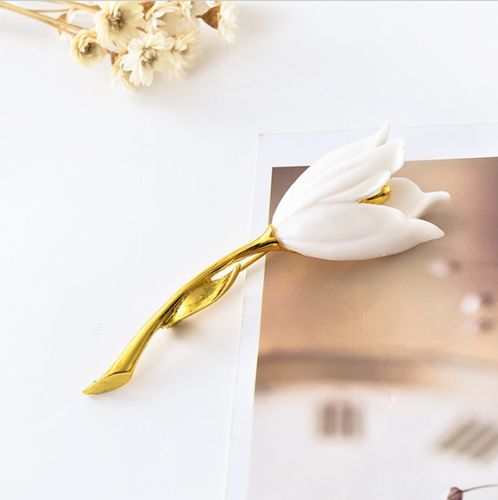 Broche femme en Alliage argent et plaqué or - Ref 1173702