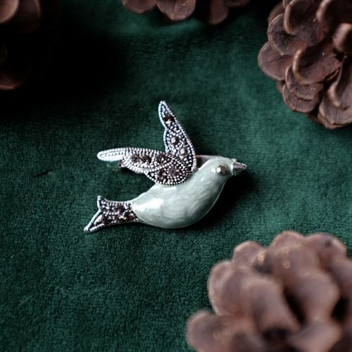 Broche femme en Alliage argent et plaqué or - Ref 1173715