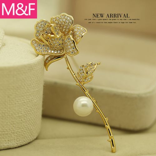 Broche femme en Alliage argent et plaqué or - Ref 1173751