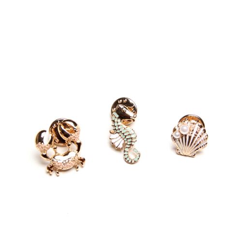 Broche femme en Alliage argent et plaqué or - Ref 1173752