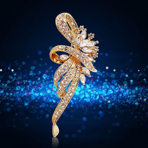 Broche Lovers en Alliage argent et plaqué or - Ref 1173793