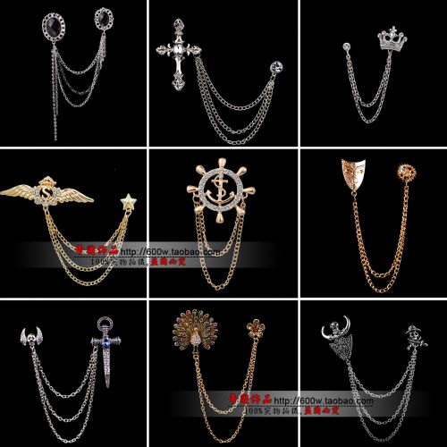 Broche Lovers en Alliage argent et plaqué or - Ref 1173797