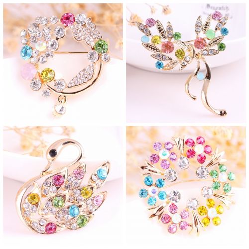 Broche femme en Alliage argent et plaqué or - Ref 1173805