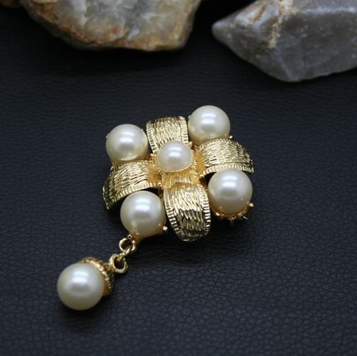 Broche femme en Alliage argent et plaqué or - Ref 1173855