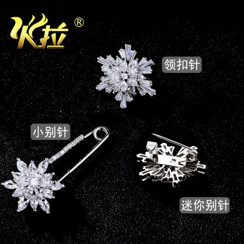 Broche femme en Zircon diamant - Ref 1173922