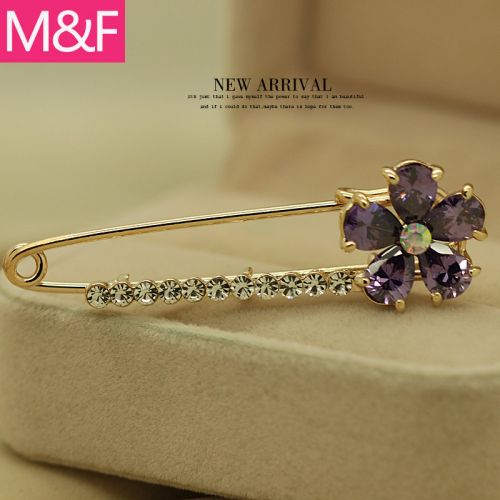 Broche femme en Alliage argent et plaqué or - Ref 1173956