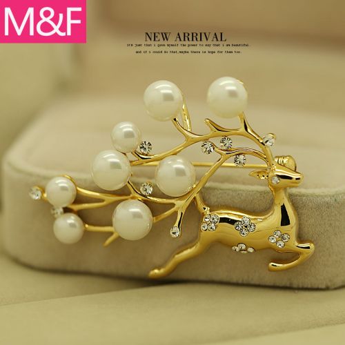 Broche femme en Alliage argent et plaqué or - Ref 1173967