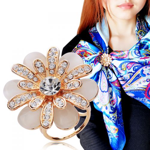 Broche femme en Alliage argent et plaqué or - Ref 1173968