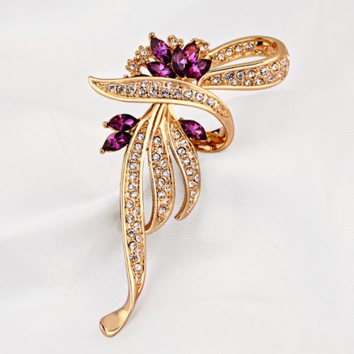 Broche femme en Alliage argent et plaqué or - Ref 1173993