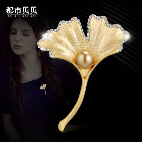 Broche femme en Alliage argent et plaqué or - Ref 1174055