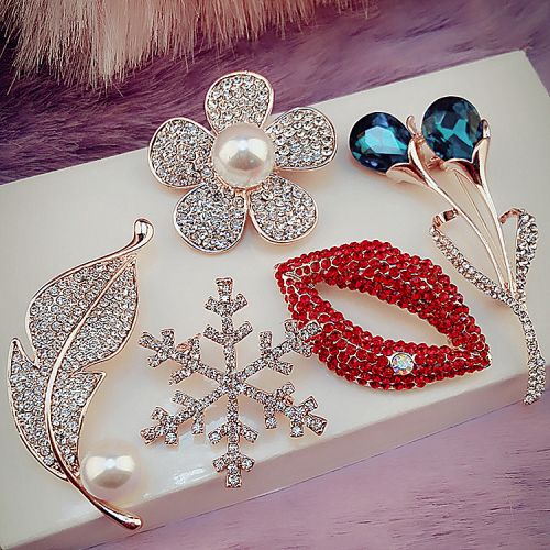 Broche femme en Alliage argent et plaqué or - Ref 1174116