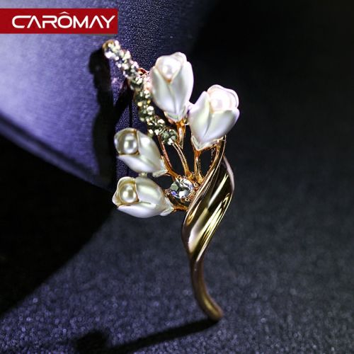 Broche femme CAROMAY en cristal artificiel - Ref 1174181