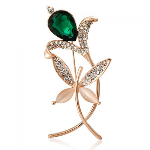 Broche femme en Alliage argent et plaqué or - Ref 1174184