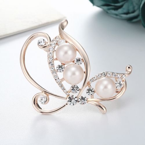 Broche femme en Alliage argent et plaqué or - Ref 1174233