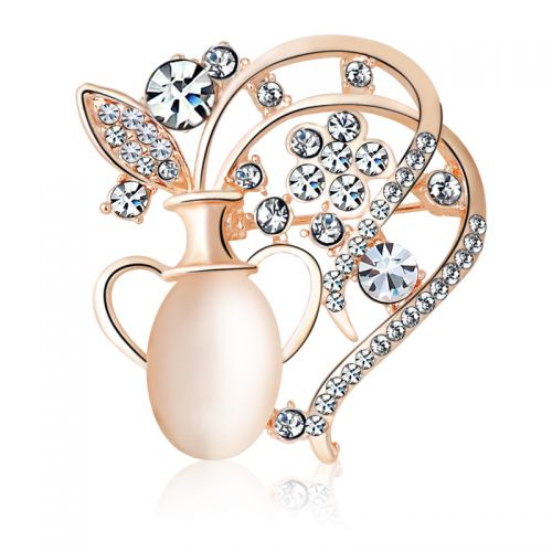 Broche femme en Alliage argent et plaqué or - Ref 1174257